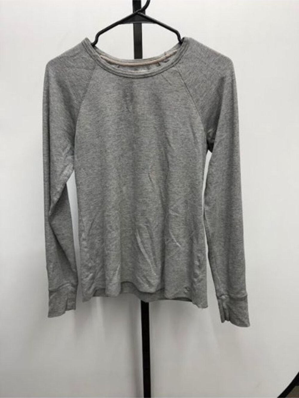 Aerie Grey Waffle Knit Long Sleeve Tee